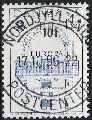 FRIMÆRKER DANMARK | 1978 - AFA 659 - Europamærker - 1,50 Kr. blå - Pragt Stemplet